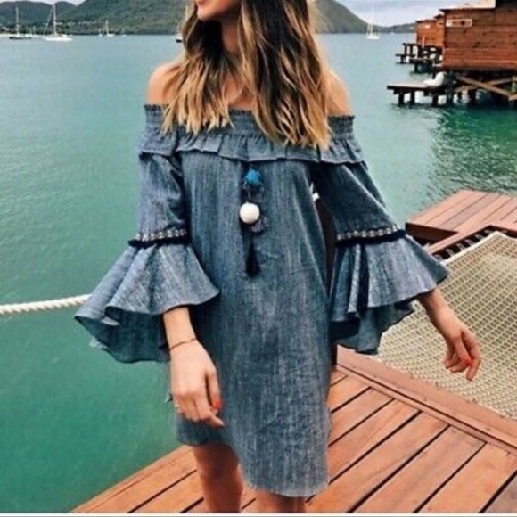 NWT MISA x REVOLVE Vanessa Off the Shoulder Dress - Picture 1 of 7